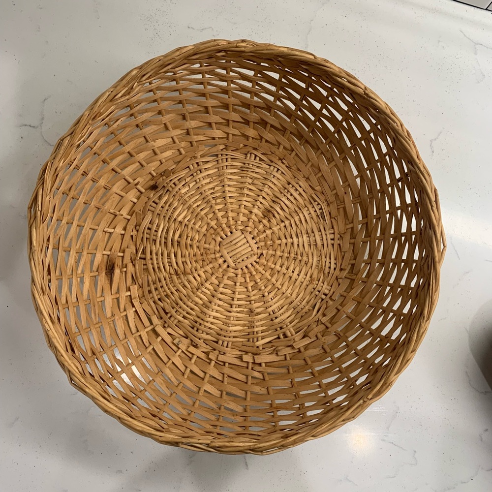 Vintage Woven Wicker Basket Wall Decor | Wall Basket Fruit Basket